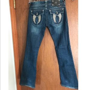 Miss Me Bootcut jeans w/ angel wing pocket sz 27R